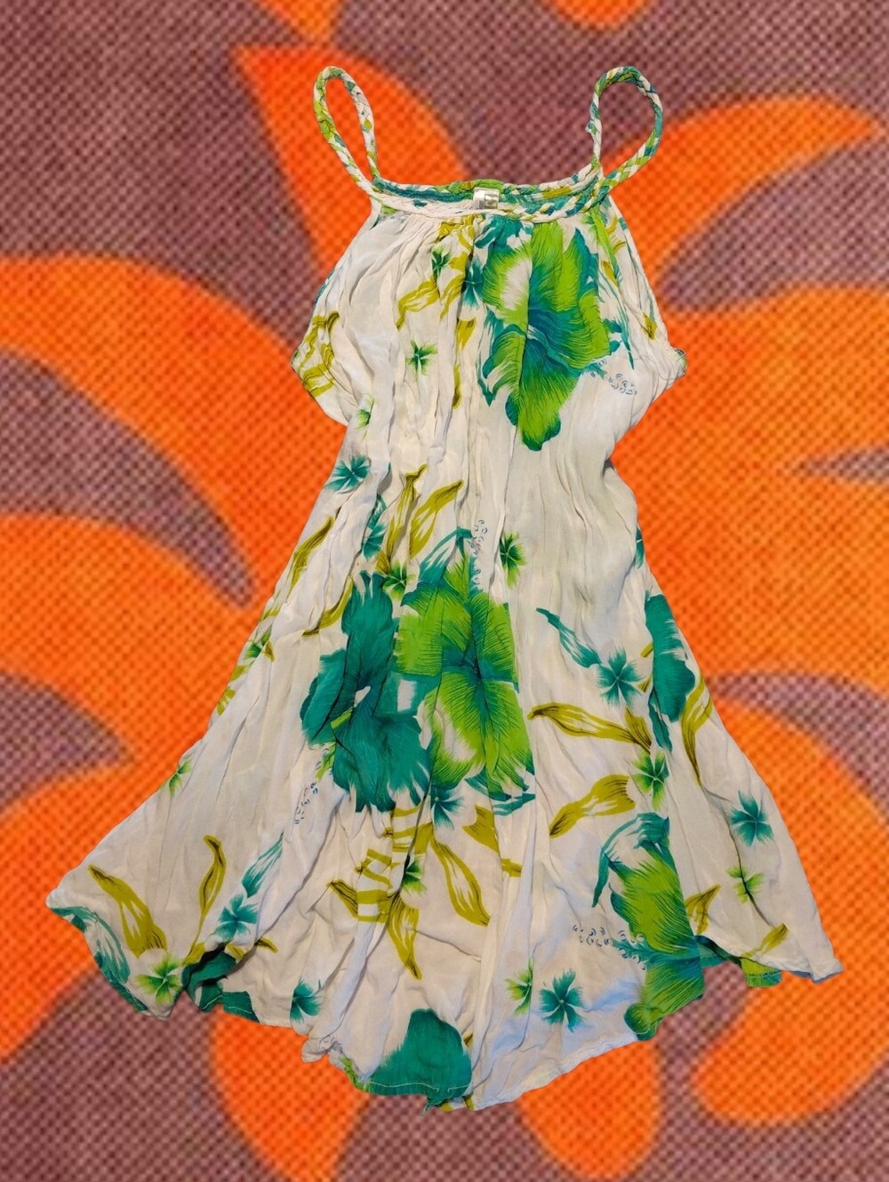 India Boutique Floral Tropical Mini Summer Dress One Size